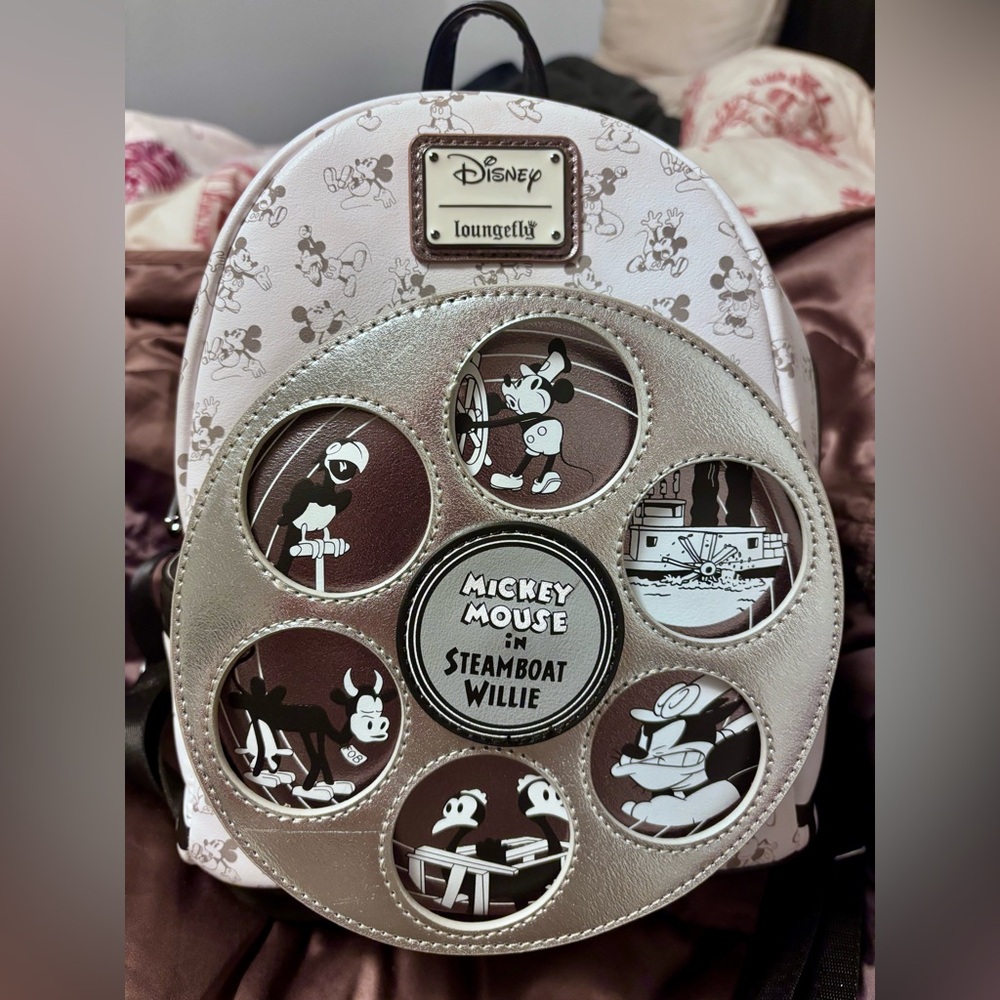 Loungefly LE Disney 100 Steamboat Willie Backpack & Matching Wallet